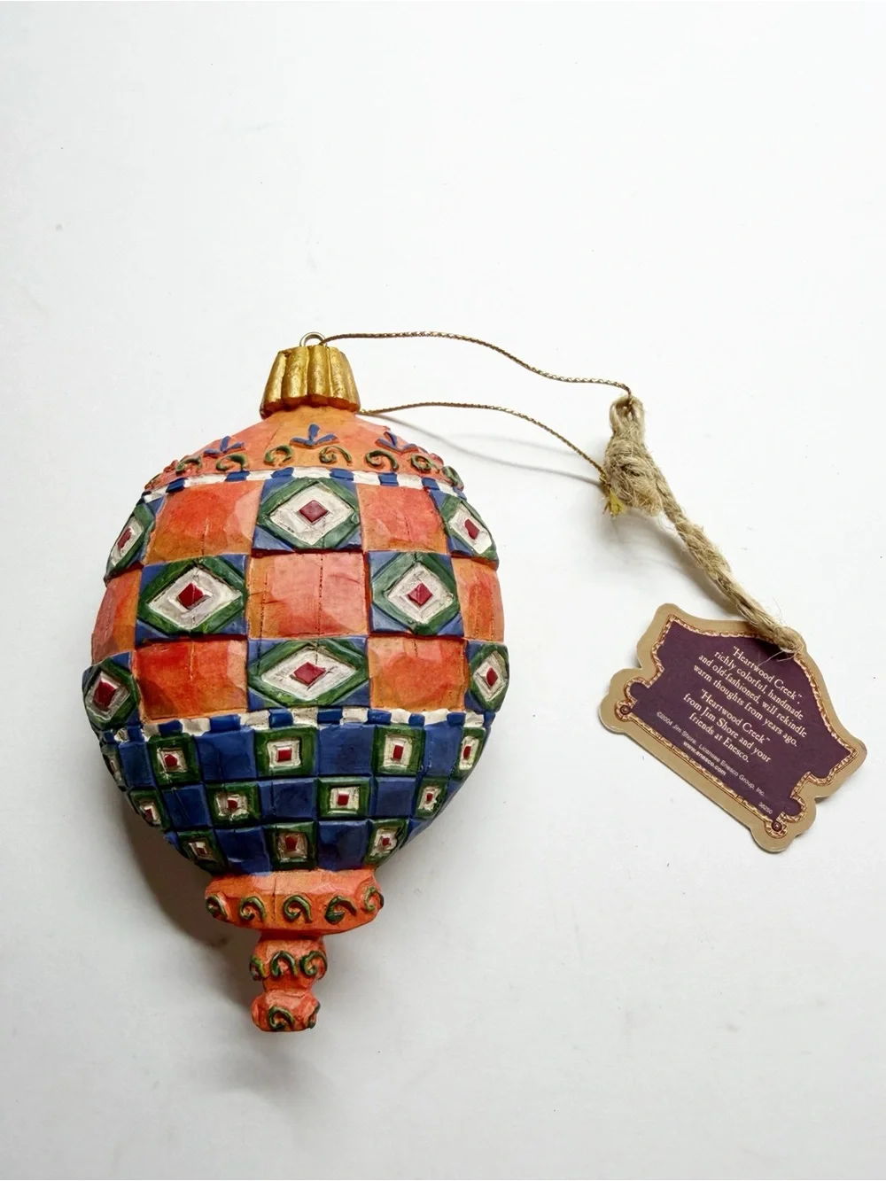 NEW Vintage Heartwood Creek Jim Shore Enesco Hand Crafted Ornament